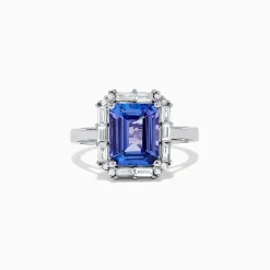 Rings|BH Multi Nahla Siri 14K White Gold Tanzanite and Diamond Ring, 5.03 TCW