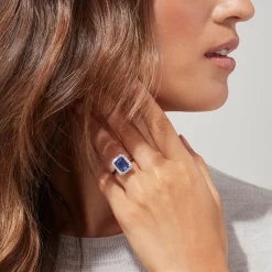 Rings|BH Multi Nahla Siri 14K White Gold Tanzanite and Diamond Ring, 5.03 TCW