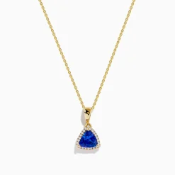 Necklaces & Pendants|Effy Jewelry Nahla Siri 14K Yellow Gold Tanzanite and Diamond Pendant