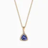 Necklaces & Pendants|Effy Jewelry Nahla Siri 14K Yellow Gold Tanzanite u0026 Diamond Pendant, 0.72 TCW