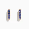 Earrings|BH Multi Nahla Siri 14K Yellow Gold Tanzanite Hoop Earrings, 1.37 TCW