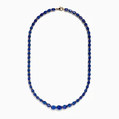 Necklaces & Pendants|Effy Jewelry Nahla Siri 14K Yellow Gold Tanzanite Graduated Tennis Necklace