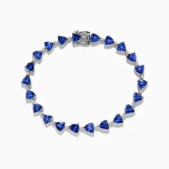 Bracelets|Effy Jewelry Nahla Siri Sterling Silver Tanzanite and Diamond Tennis Bracelet