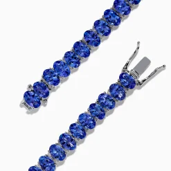 Bracelets|Effy Jewelry Nahla Siri Sterling Silver Oval Tanzanite Tennis Bracelet