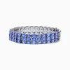 Bracelets|Effy Jewelry Nahla Siri Sterling Silver Oval 3 Row Tanzanite Bracelet