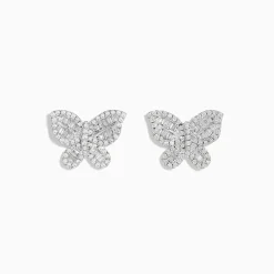 Earrings|BH Multi Nature 14K White Gold Diamond Butterfly Earrings