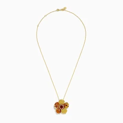 Necklaces & Pendants|Effy Jewelry Nature 14K Yellow Gold Citrine Yellow Sapphire and Diamond Flower Pendant