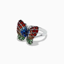 Rings|Effy Jewelry Nature Sterling Silver Multi Sapphires Butterfly Ring