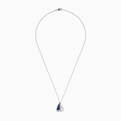 Necklaces & Pendants|Effy Jewelry Novelty 925 Sterling Silver Blue Sapphire and Diamond Sailboat Pendant