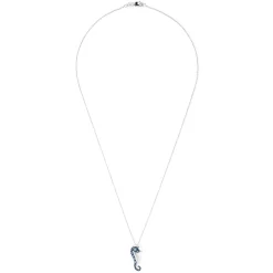 Necklaces & Pendants|Effy Jewelry Novelty 14K Gold Blue u0026 White Diamond Seahorse Pendant, 0.62 TCW