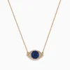 Necklaces & Pendants|Effy Jewelry Novelty 14K Rose Gold Blue Sapphire and Diamond Evil Eye Necklace