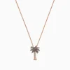 Necklaces & Pendants|Effy Jewelry Novelty 14K Rose Gold Diamond Palm Tree Pendant, 0.10 TCW