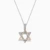 Necklaces & Pendants|Effy Jewelry Novelty 14K Two-Tone Gold Diamond Star of David Pendant