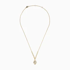 Necklaces & Pendants|BH Multi Novelty 14K Two-Tone Gold Diamond Hamsa Necklace