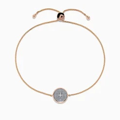 Bracelets|Effy Jewelry Novelty 14K Two-Tone Gold Diamond Compass Bracelet