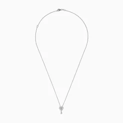 Necklaces & Pendants|Effy Jewelry Novelty 14K White Gold Diamond Palm Tree Pendant, 0.10 TCW