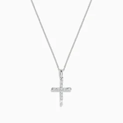 Necklaces & Pendants|BH Multi Novelty 14K White Gold Diamond Cross Pendant, 0.30 TCW
