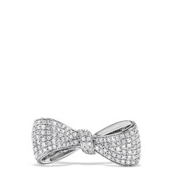 Rings|Effy Jewelry Novelty 14K White Gold Diamond Bow Ring, 0.35 TCW