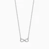 Necklaces & Pendants|Effy Jewelry Novelty 14K White Gold Diamond Infinity Necklace, 0.09 TCW