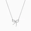 Necklaces & Pendants|Effy Jewelry Novelty 14K White Gold Diamond Ribbon Pendant, 0.18 TCW