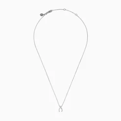 Necklaces & Pendants|Effy Jewelry Novelty 14K White Gold Diamond Wishbone Necklace