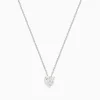 Necklaces & Pendants|BH Multi Novelty 14K White Gold Diamond Mini Heart Necklace