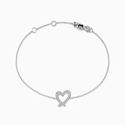 Bracelets|Effy Jewelry Novelty 14K White Gold Heart Bracelet