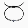 Bracelets|Effy Jewelry Novelty 14K White Gold Sapphire Anchor String Bracelet, 0.15 TCW