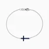 Bracelets|Effy Jewelry Novelty 14K White Gold Sapphire Cross Bracelet