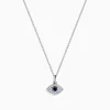 Necklaces & Pendants|Effy Jewelry Novelty 14K White Gold Sapphire and Diamond Evil Eye Pendant