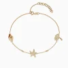 Bracelets|Effy Jewelry Novelty 14K Yellow Gold Diamond Seaside Ankle Bracelet