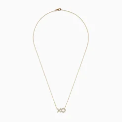 Necklaces & Pendants|Effy Jewelry Novelty 14K Yellow Gold Diamond XO Necklace