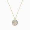 Necklaces & Pendants|Effy Jewelry Novelty 14k Yellow Gold Diamond Compass Pendant
