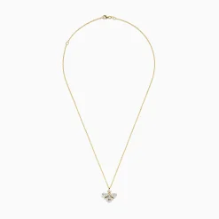 Necklaces & Pendants|BH Multi Novelty 14K Yellow Gold Diamond Bee Pendant, 0.26 TCW