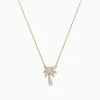 Necklaces & Pendants|Effy Jewelry Novelty 14K Yellow Gold Diamond Palm Tree Necklace, 0.23 TCW