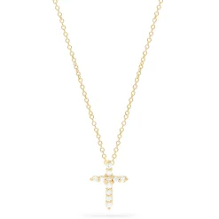 Necklaces & Pendants|Effy Jewelry Novelty 14K Yellow Gold Diamond Cross Pendant, 0.22 TCW
