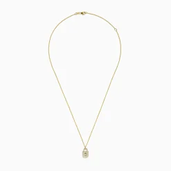 Necklaces & Pendants|Effy Jewelry Novelty 14K Yellow Gold Diamond Lock Pendant