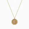 Necklaces & Pendants|BH Multi Novelty 14K Yellow Gold Diamond Moon Pendant, 0.24 TCW