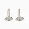 Earrings|Effy Jewelry Novelty 14K Yellow Gold Diamond Evil Eye Earrings