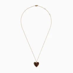 Necklaces & Pendants|BH Multi Novelty 14K Yellow Gold Mother of Pearl and Diamond Heart Pendant