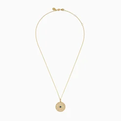 Necklaces & Pendants|Effy Jewelry Novelty 14K Yellow Gold White, Blue and Black Diamond Evil Eye Pendant