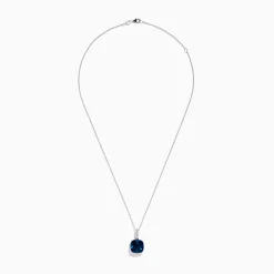 Necklaces & Pendants|BH Multi Ocean Bleu 14K Gold London Blue Topaz and Diamond Pendant, 8.29 TCW