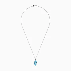 Necklaces & Pendants|Effy Jewelry Ocean Bleu 14K White Gold Blue Topaz u0026 Diamond Pendant, 7.27 TCW