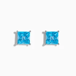 Earrings|Effy Jewelry Ocean Bleu 14K White Gold Blue Topaz Stud Earrings