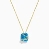 Necklaces & Pendants|Effy Jewelry Ocean Bleu 14K Yellow Gold Blue Topaz and Pendant
