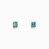 Earrings|Effy Jewelry Ocean Bleu 14K Yellow Gold Blue Topaz Stud Earrings, 1.37 TCW