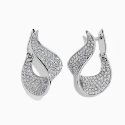 Earrings|BH Multi Pave Classica 14 Karat White Gold Diamond Earrings, 2.25 TCW