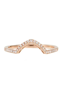 Rings|Effy Jewelry Pave Classica 14K Rose Gold Curved Diamond Stacking Band