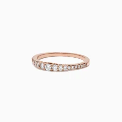 Rings|Effy Jewelry Pave Classica 14K Rose Gold Diamond Band Ring, 0.31 TCW