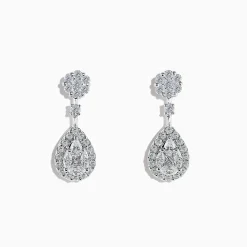 Earrings|Effy Jewelry Pave Classica 14K White Diamond Earrings